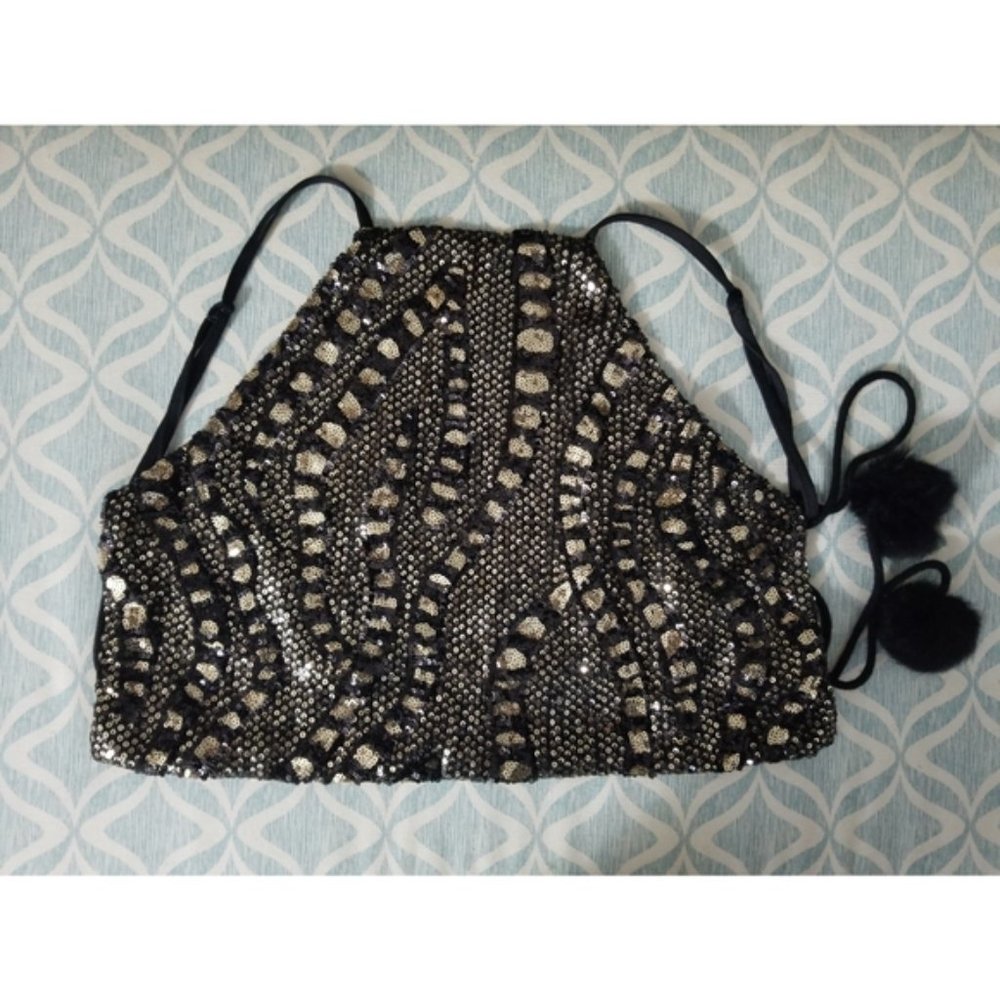 Luxxel Glitter Crop Top